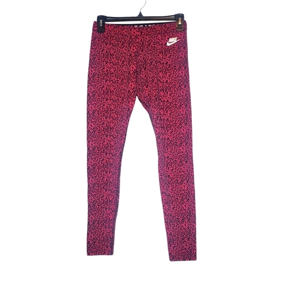 Nike Pink and Black Tights - Picture 1 of 4